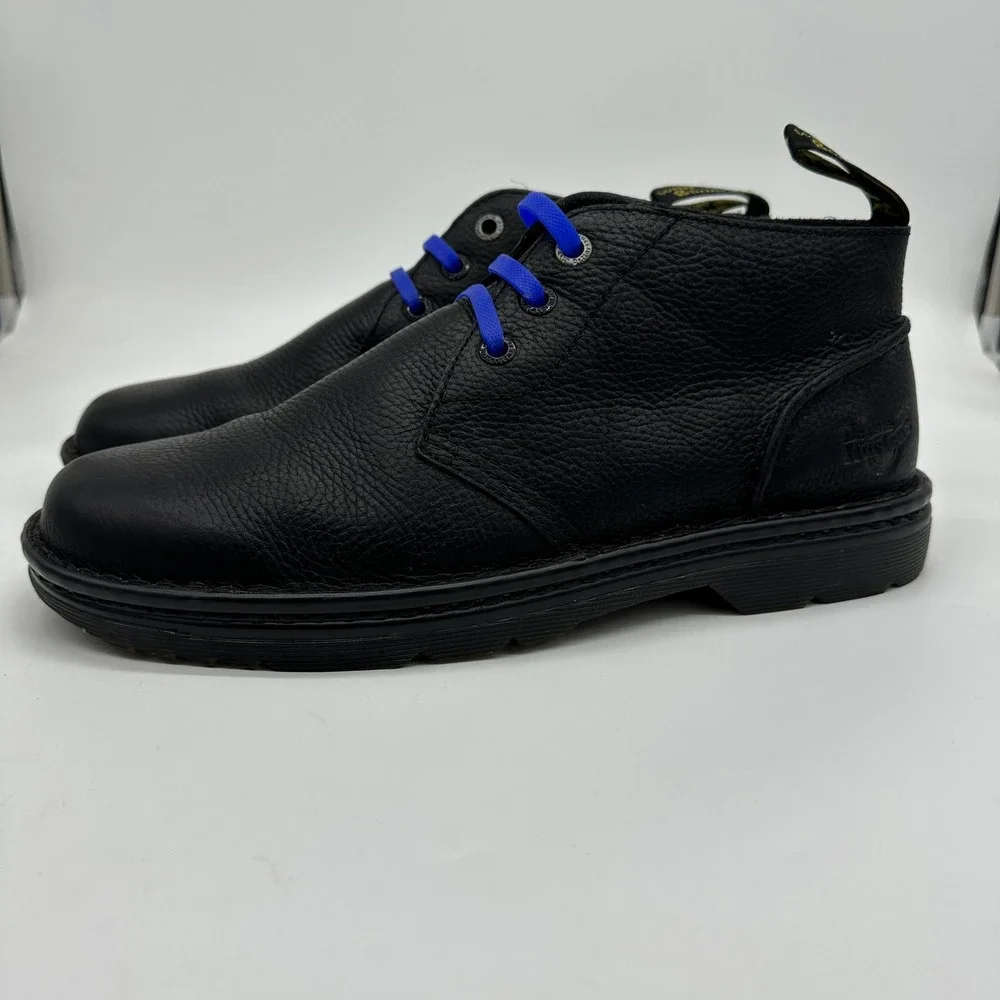 Dr. Martens Men Sussex Leather Shoes 12 Black Chukka Boots Lace Up Bouncing Sole